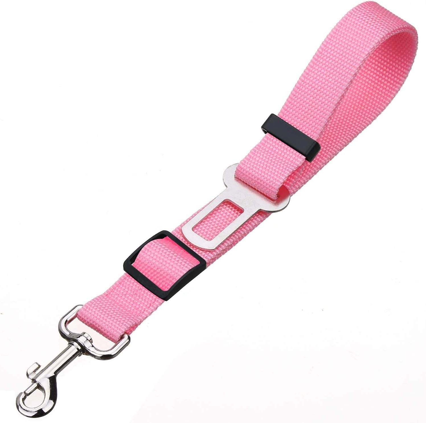 Adjustable Pet Seat Belt for Dogs & Cats - 2 Pack in Pink - Safe & Comfortable Car Travel Accessory