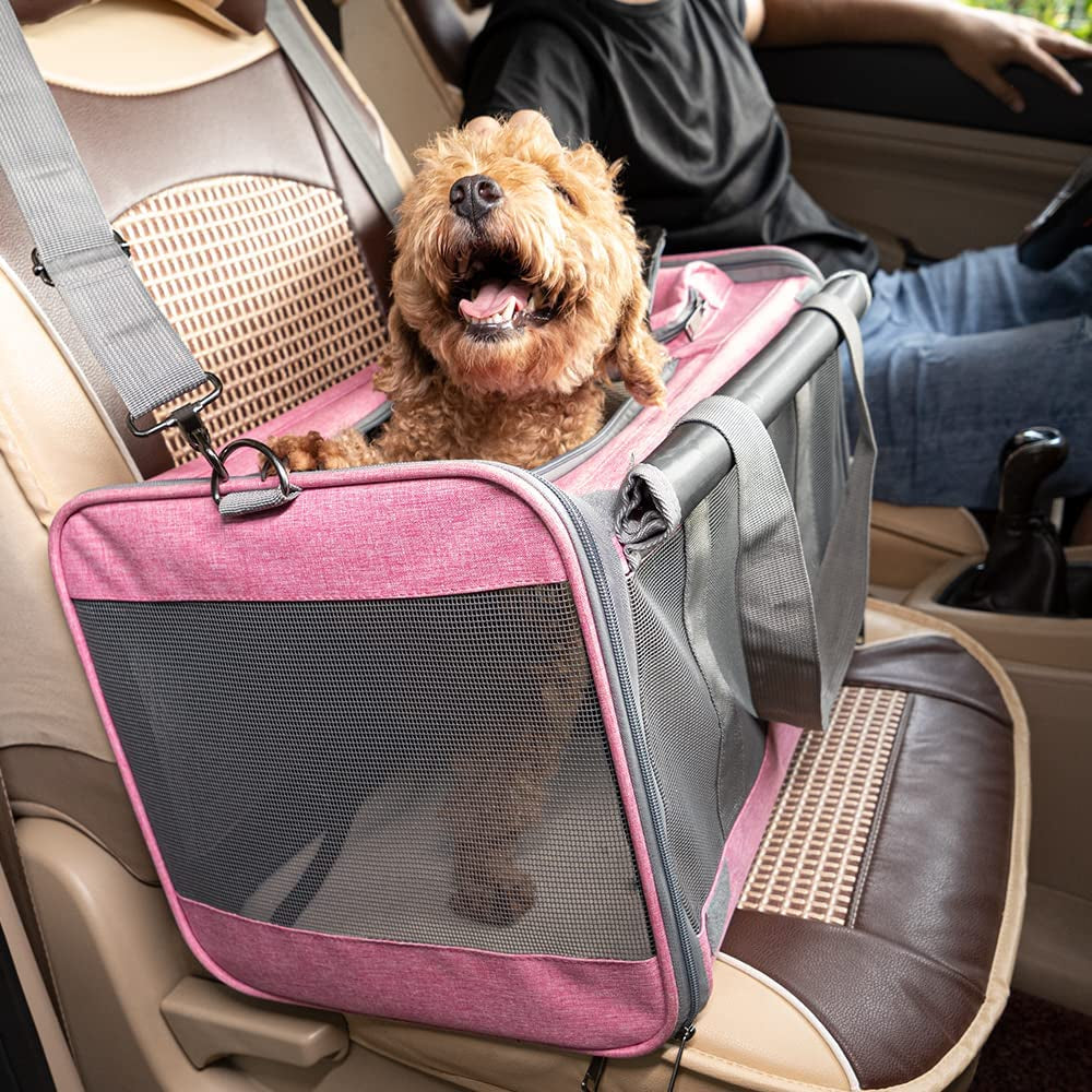 Premium Soft-Sided Pet Carrier for Large & Medium Cats and Puppies - Travel with Comfort and Privacy