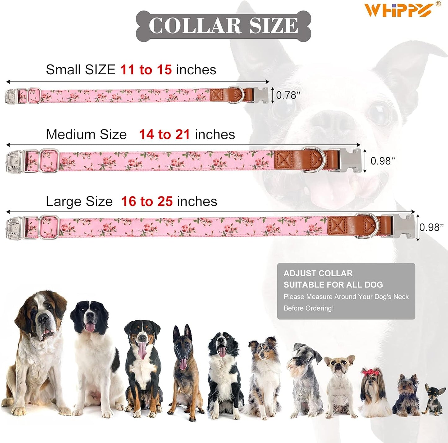 Chic Floral Dog Collar - Stylish and Comfortable for Your Furry Friend