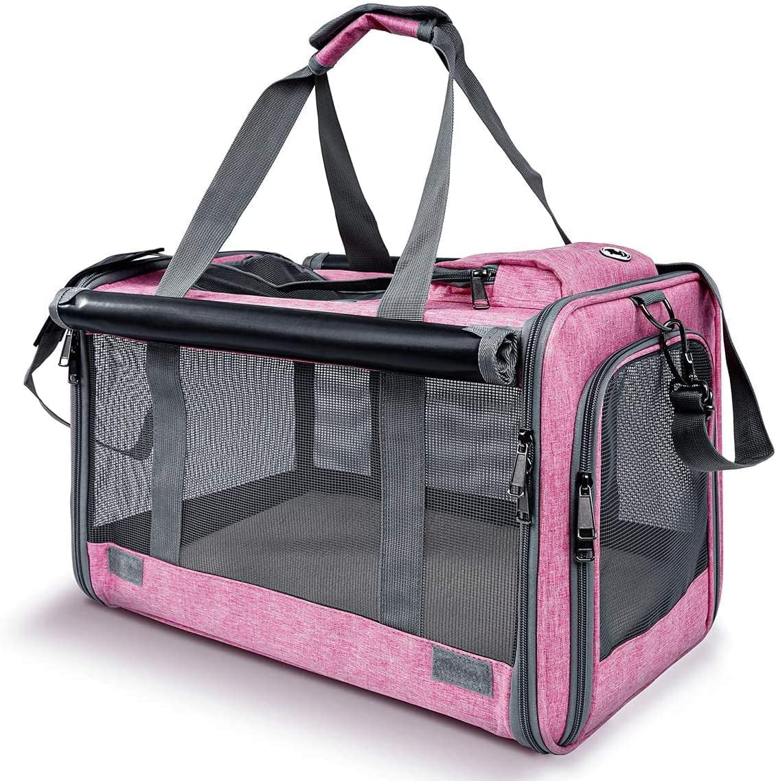 Premium Soft-Sided Pet Carrier for Large & Medium Cats and Puppies - Travel with Comfort and Privacy