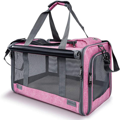 Premium Soft-Sided Pet Carrier for Large & Medium Cats and Puppies - Travel with Comfort and Privacy